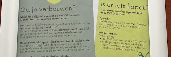 Nieuw: kliklijsten in de portieken